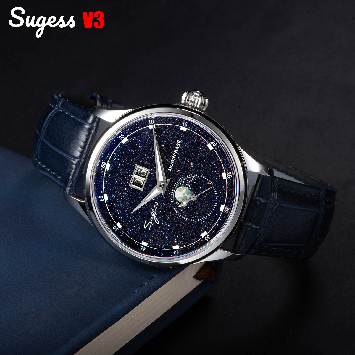 Moonphase Complication Watch - Sugess Moonphase Watch of Men 40mm