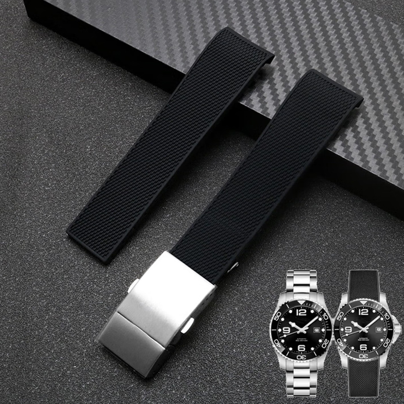 Luxury Watch Longines - New High Quality Silicone Rubber Watchbands