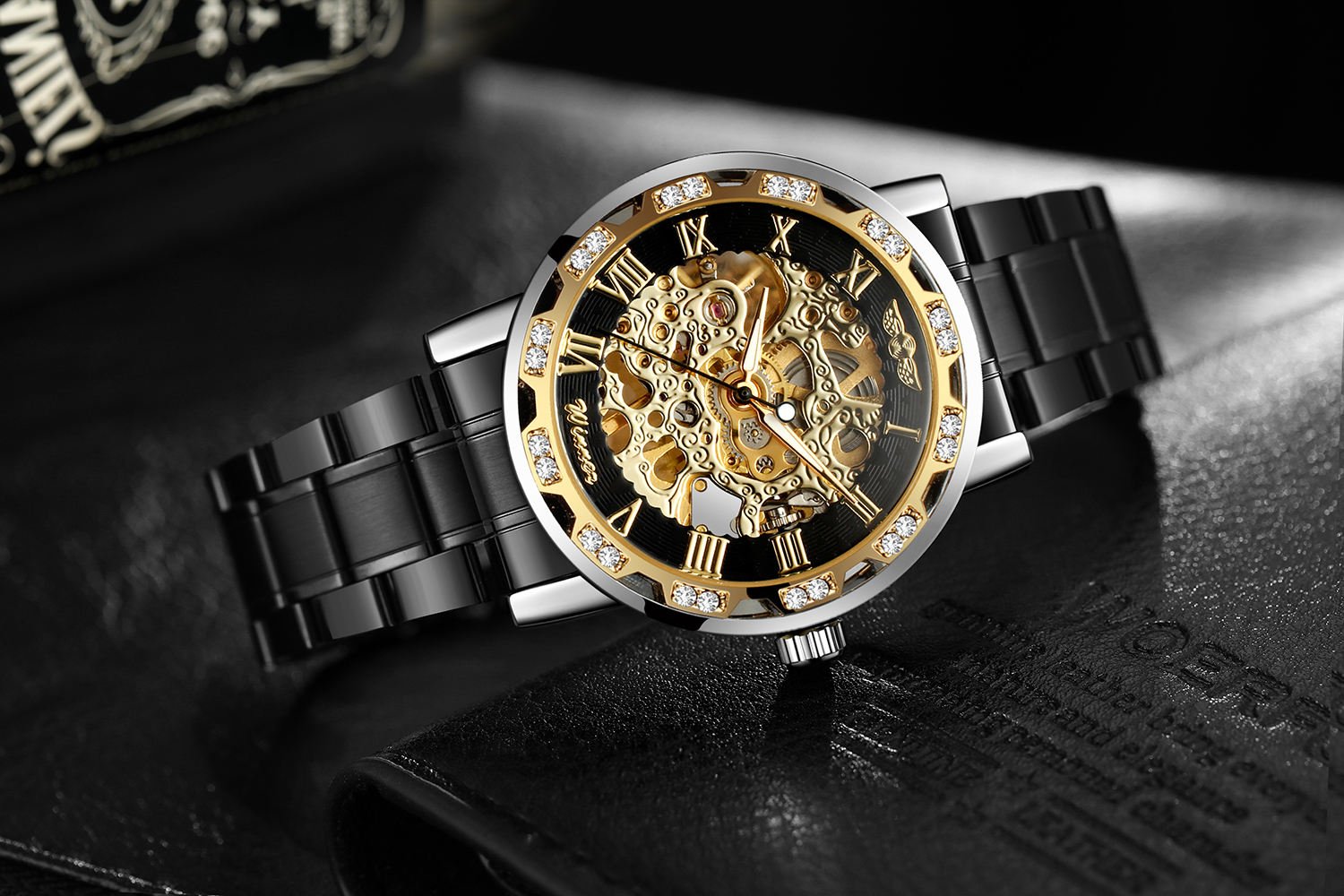 Luxury Watch Engraving - T-WINNER Fashion Black Casual Mens Watches