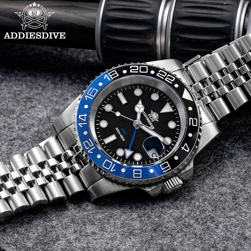 Luxury Watch La - ADDIESDIVE Top Brand AD2050 Men's GMT
