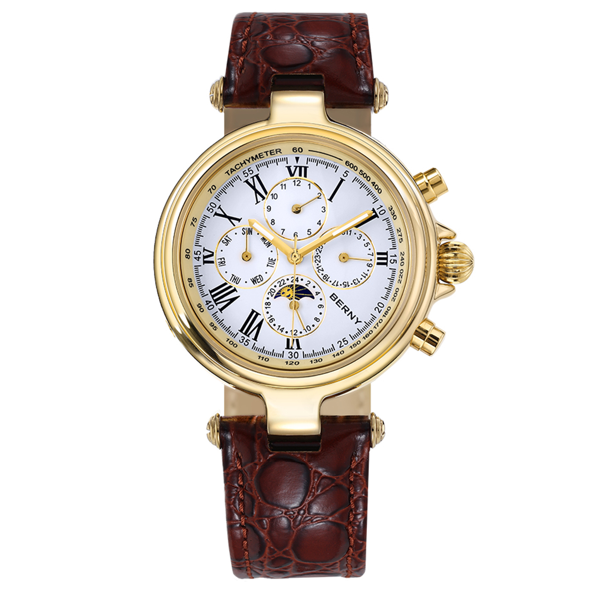 Luxury Watch Expensive - BERNY Retro Automatic Men's Watch Sun&Moon