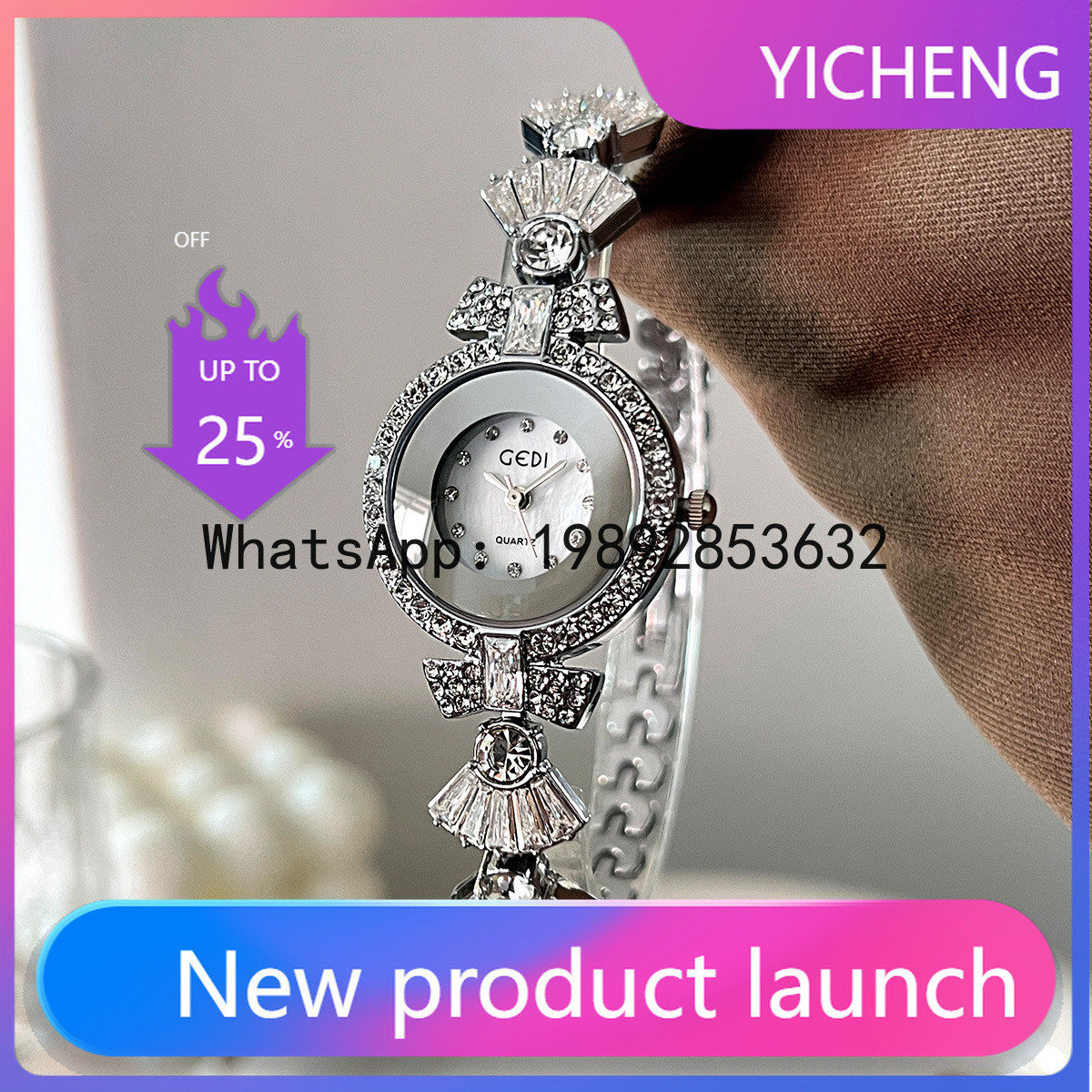 Luxury Watch Events - SLT Women's Light Luxury Diamond-Studded Bow