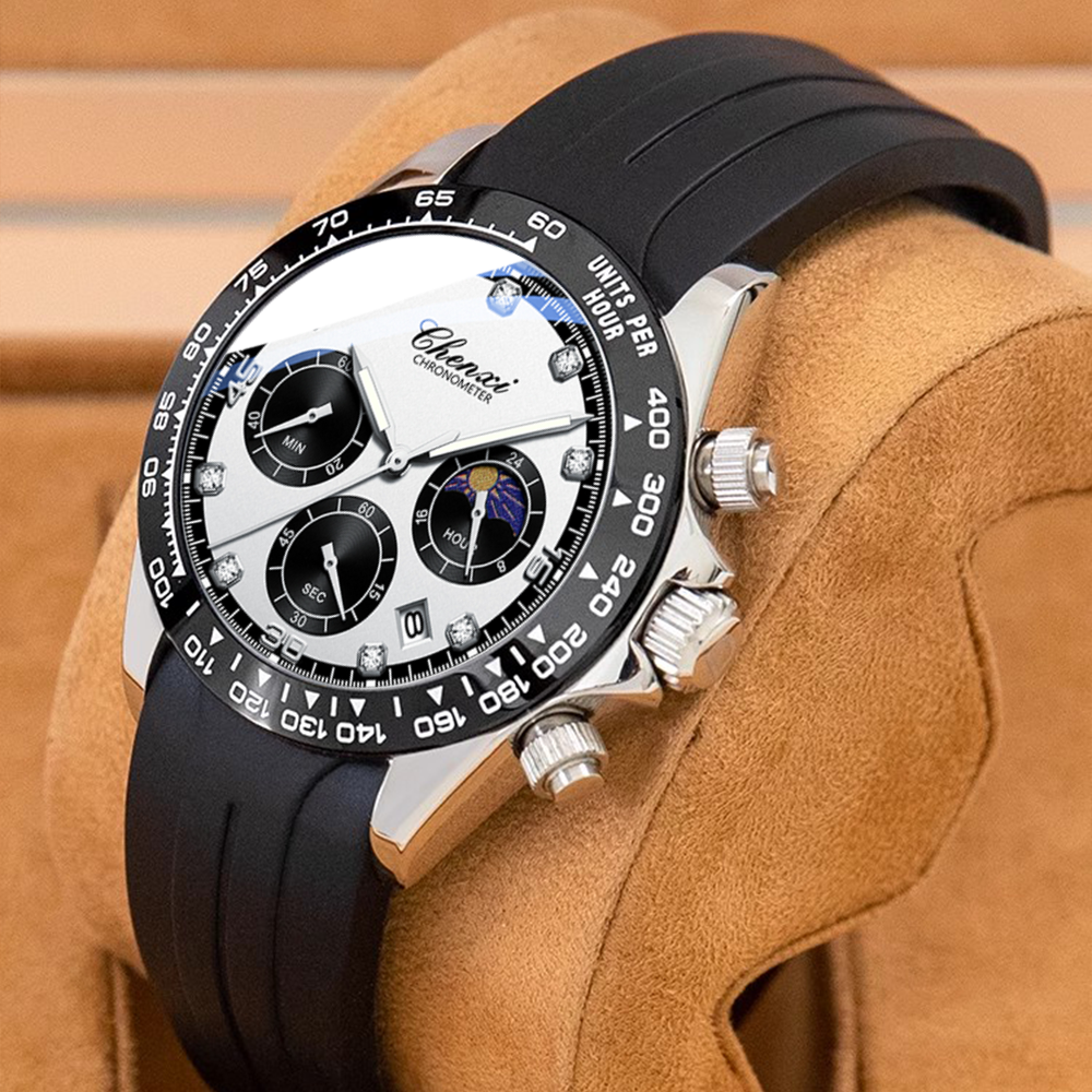 Moonphase Complication Watch - 2025 Casual Luxury Men's Watches Waterproof