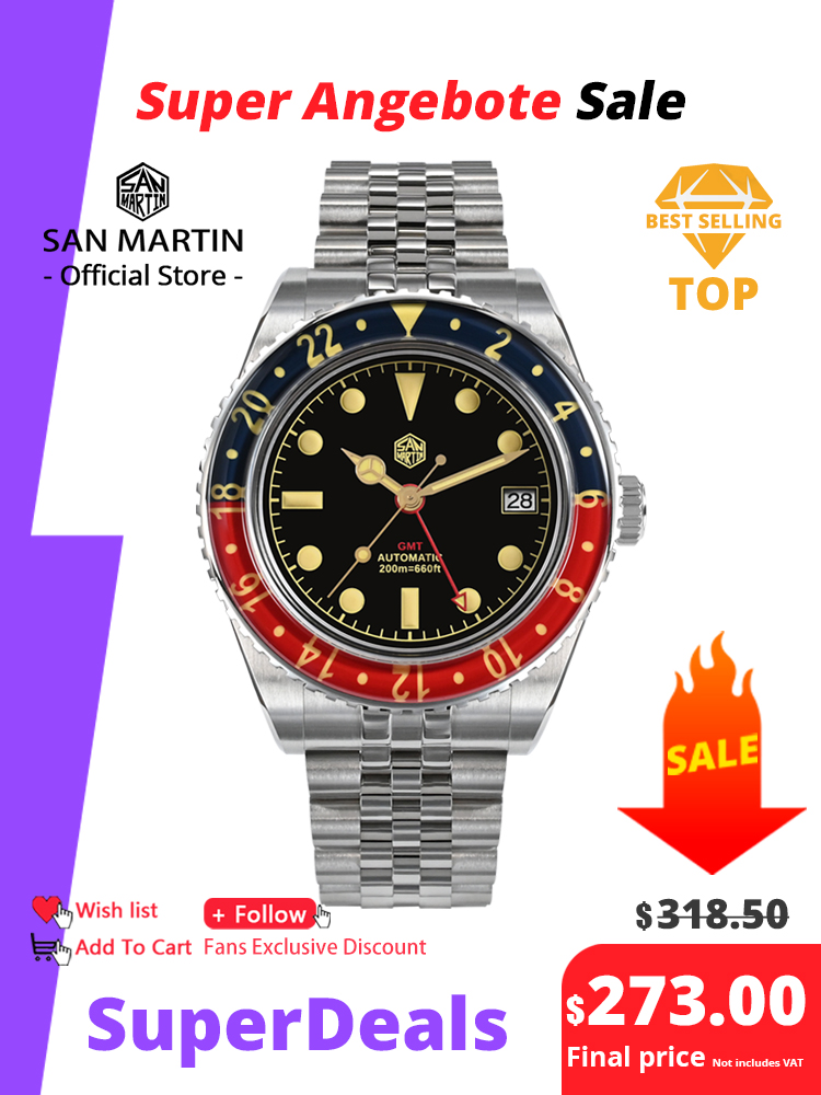 Luxury Watch La - San Martin NH34 40mm GMT Luxury