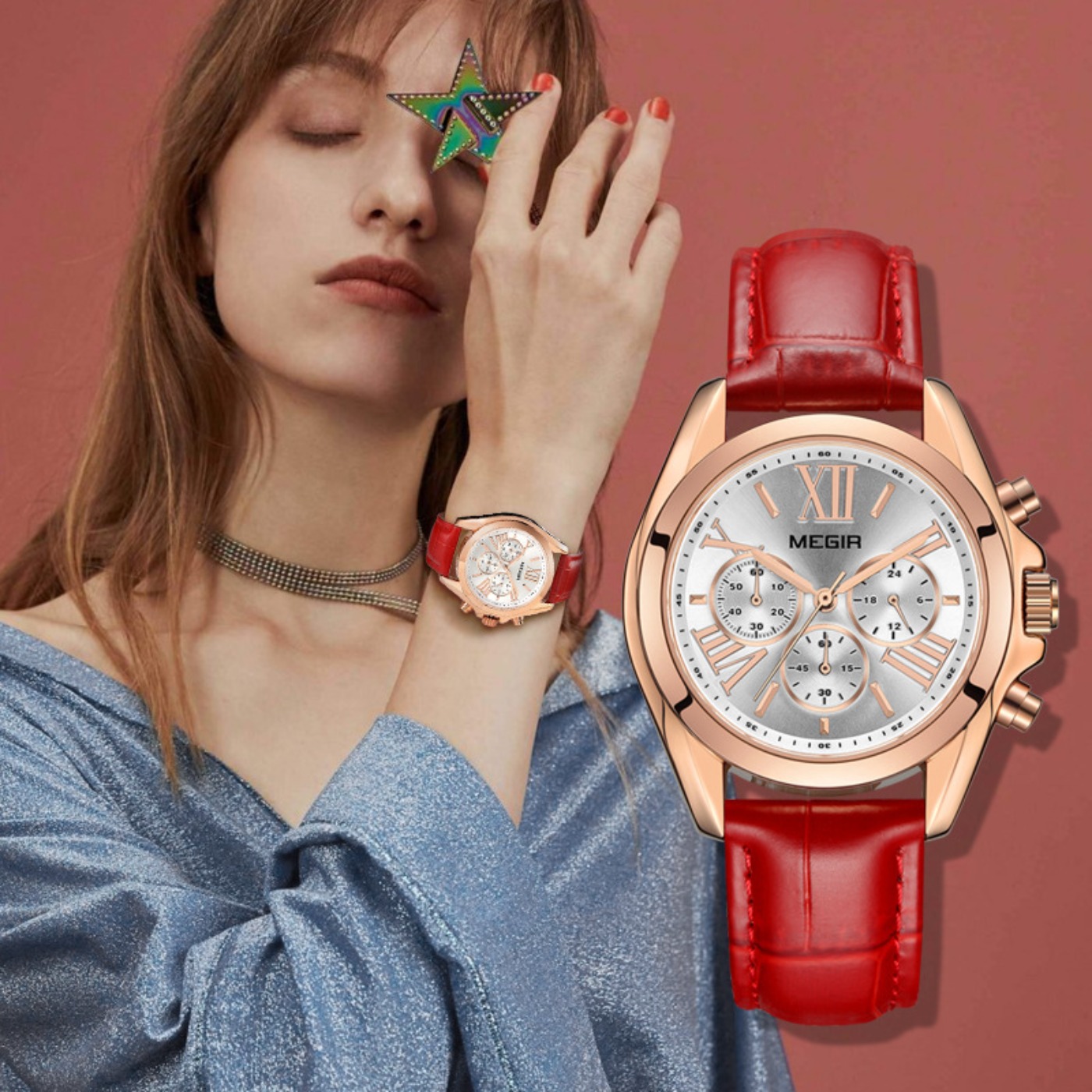 Luxury Watch Usa - MEGIR New Luxury Leather Watch Women