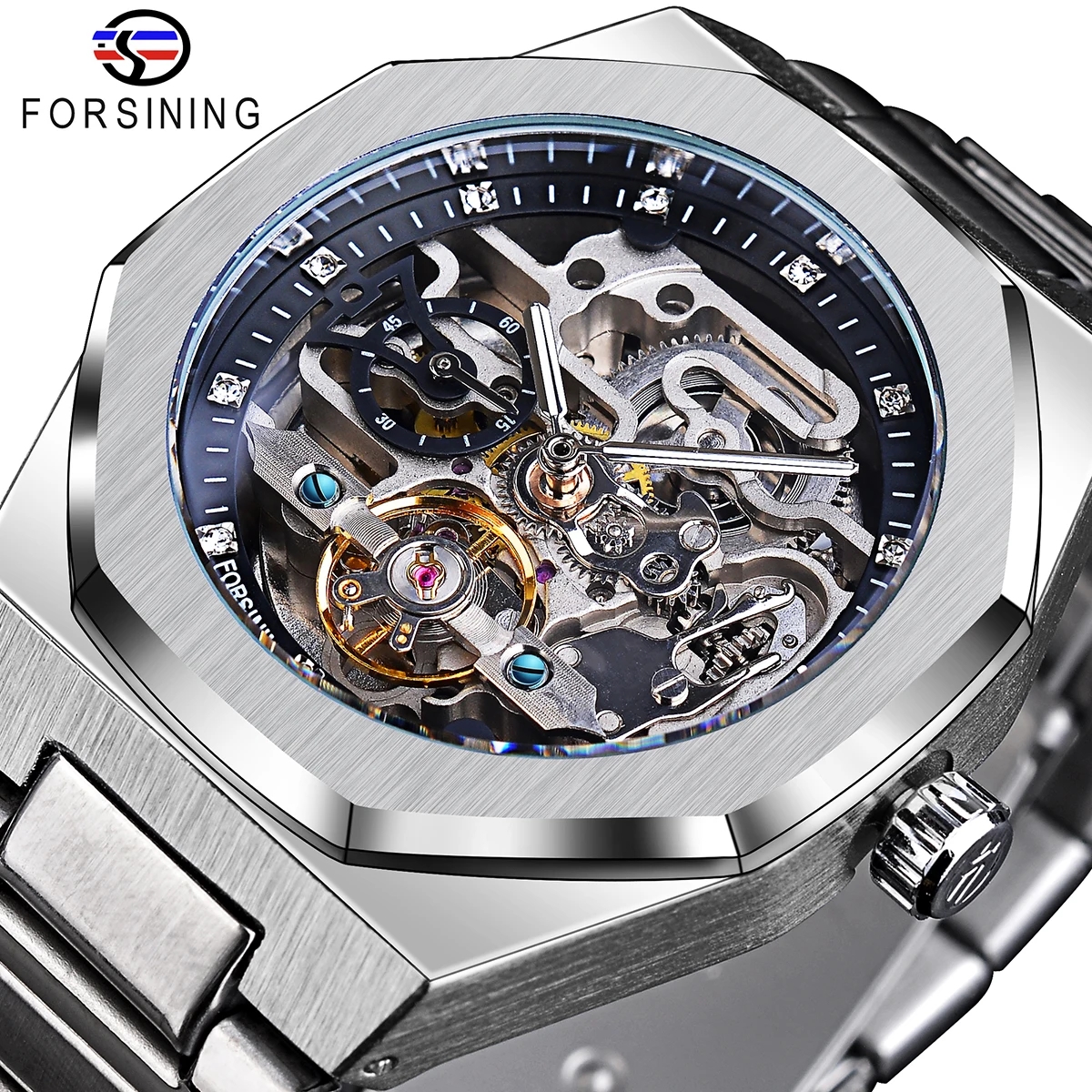 Tourbillon Movement Watch - Forsining Casual Automatic Mechanical Watch for