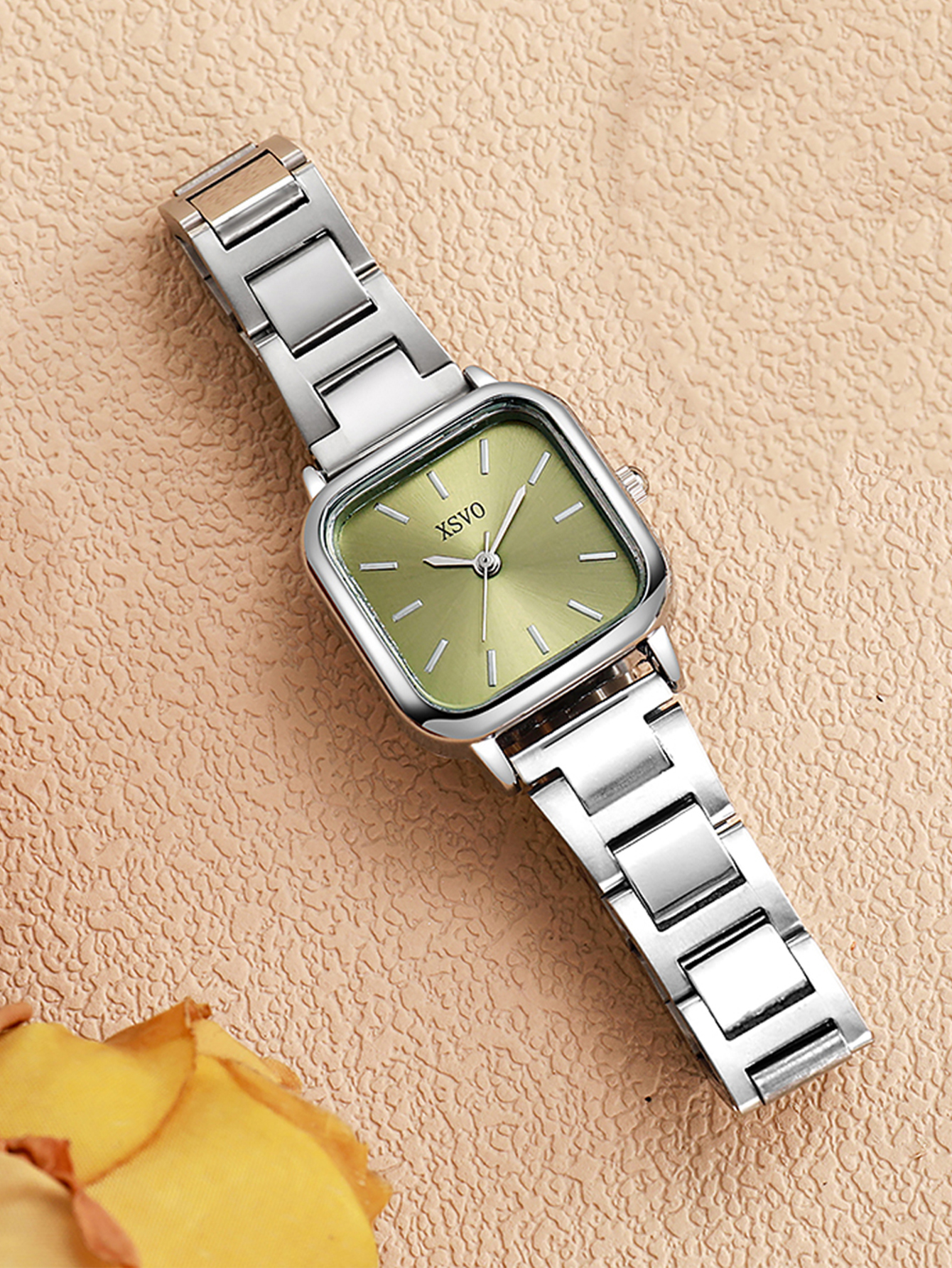 Elegant Square Women's Wristwa - Luxury Watch With Green Dial incelemesi ve fiyatı