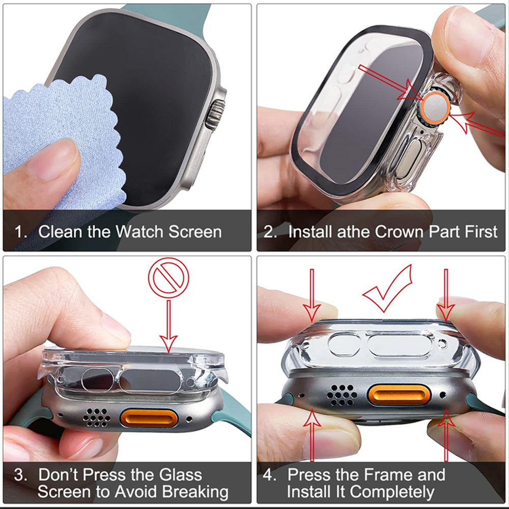 Glass+case For Apple Watch Ult - Luxury Watch Apple Bands incelemesi ve fiyatı