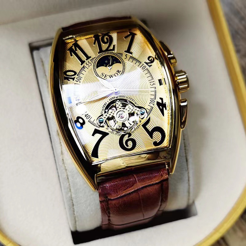 SEWOR Mechanical Watch Men Gol - Tourbillon Movement Watch incelemesi ve fiyatı