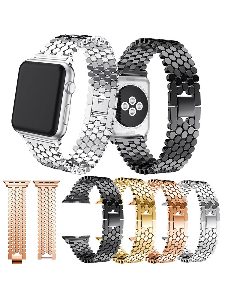 Stainless Steel Strap For Appl - Luxury Watch Apple Bands incelemesi ve fiyatı