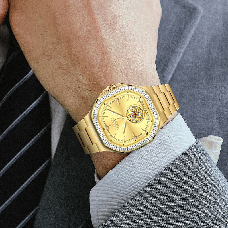 MIGE Men's Golden Automatic Wa - Luxury Watch Events incelemesi ve fiyatı