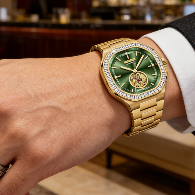 MIGE Men's Golden Automatic Wa - Luxury Watch Events incelemesi ve fiyatı