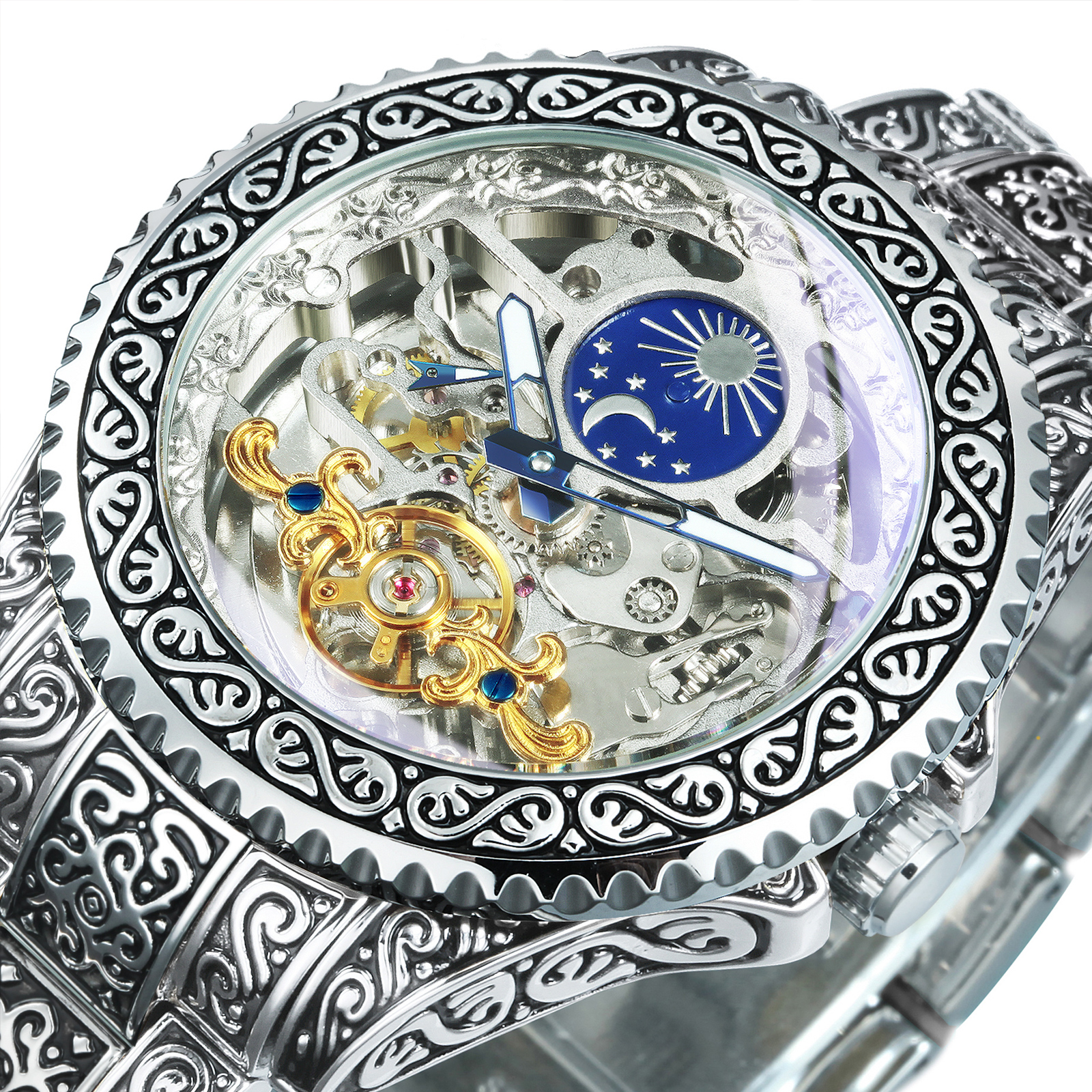 Forsining Luxury Gold Skeleton - Luxury Watch Engraving incelemesi ve fiyatı