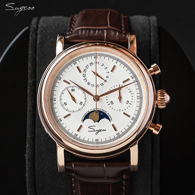 Sugess Mechanical Men Watch Or - Moonphase Complication Watch incelemesi ve fiyatı