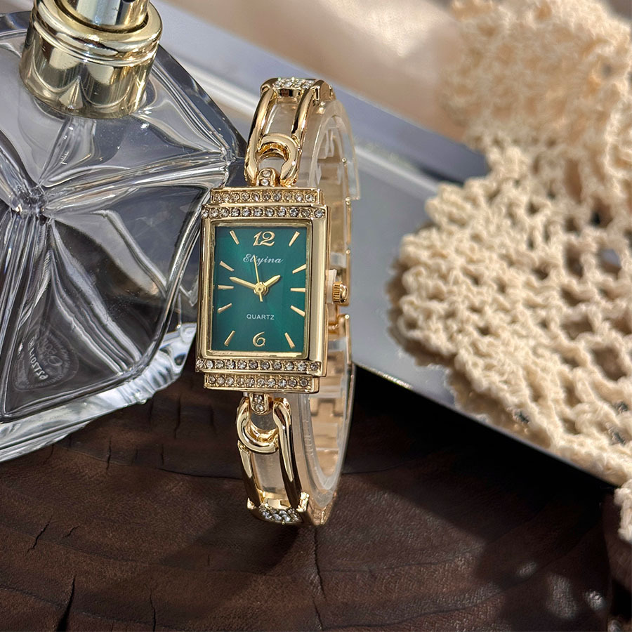 Handmade Diamond Ring Women's  - Luxury Watch With Green Dial incelemesi ve fiyatı