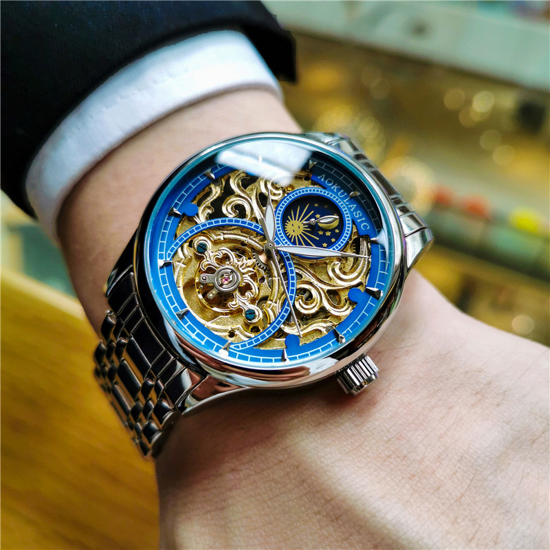 Stainless Steel New Full Skele - Moonphase Complication Watch incelemesi ve fiyatı
