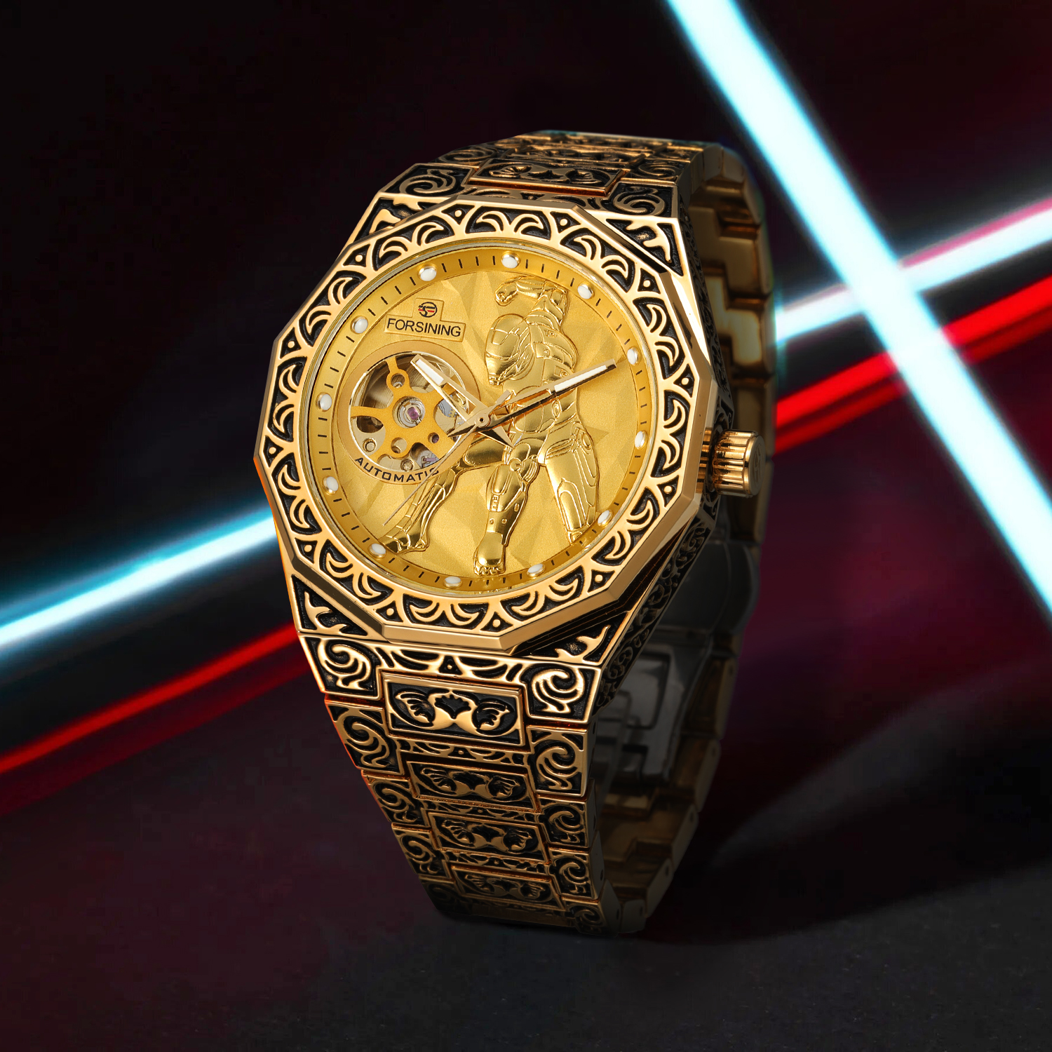 Forsining Vintage Gold Mechani - Luxury Watch Engraving incelemesi ve fiyatı