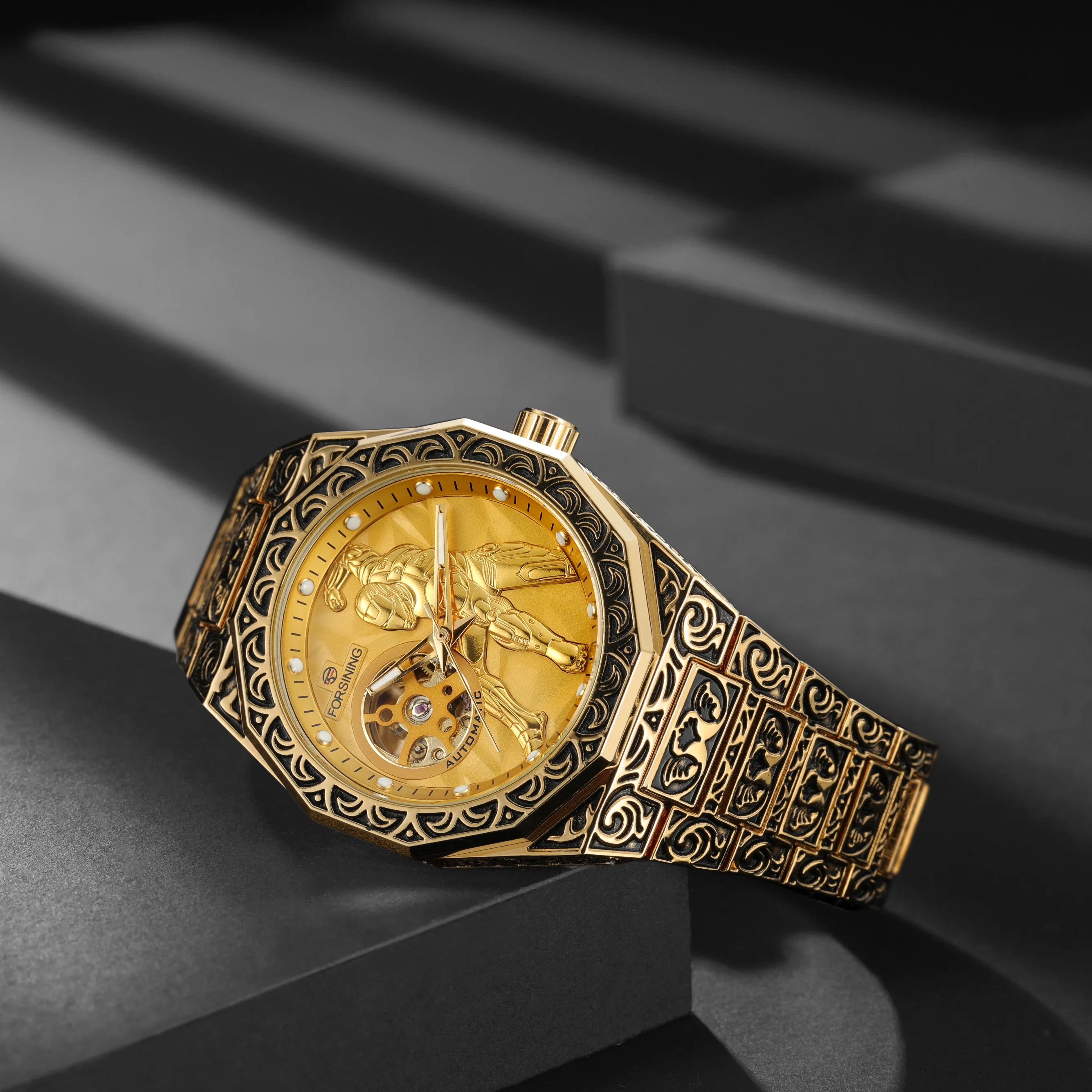 Forsining Vintage Gold Mechani - Luxury Watch Engraving incelemesi ve fiyatı