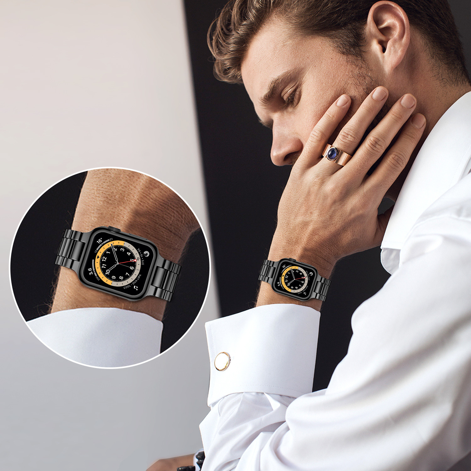 Stainless Steel Strap For Appl - Luxury Watch Apple Bands incelemesi ve fiyatı