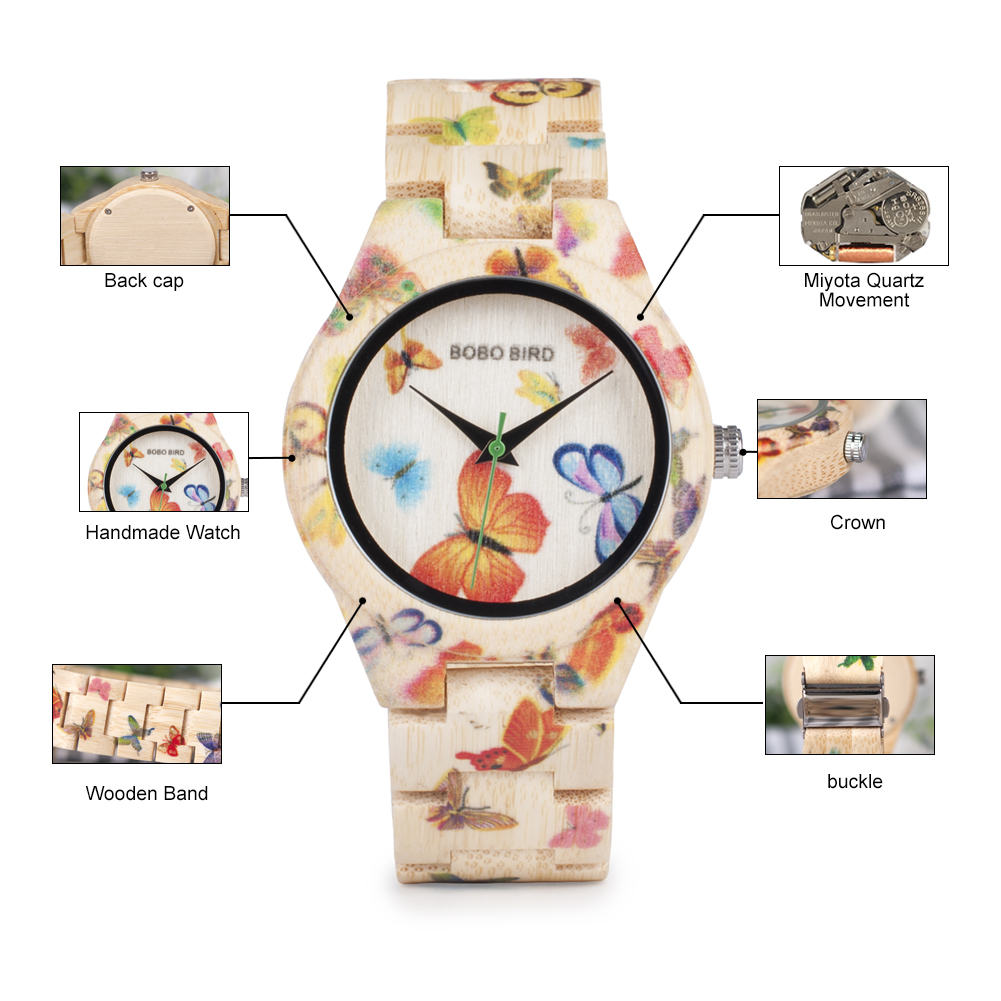 BOBO BIRD Wood Women Watches L - Luxury Watch Engraving incelemesi ve fiyatı