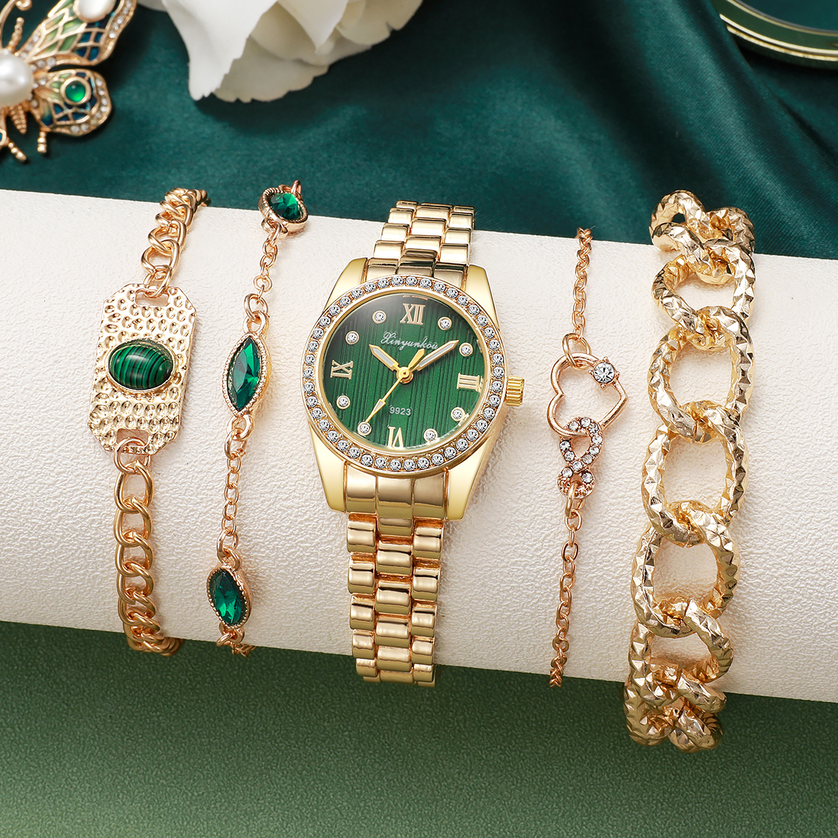 Luxury Two-Tone Green Dial Wat - Luxury Watch With Green Dial incelemesi ve fiyatı