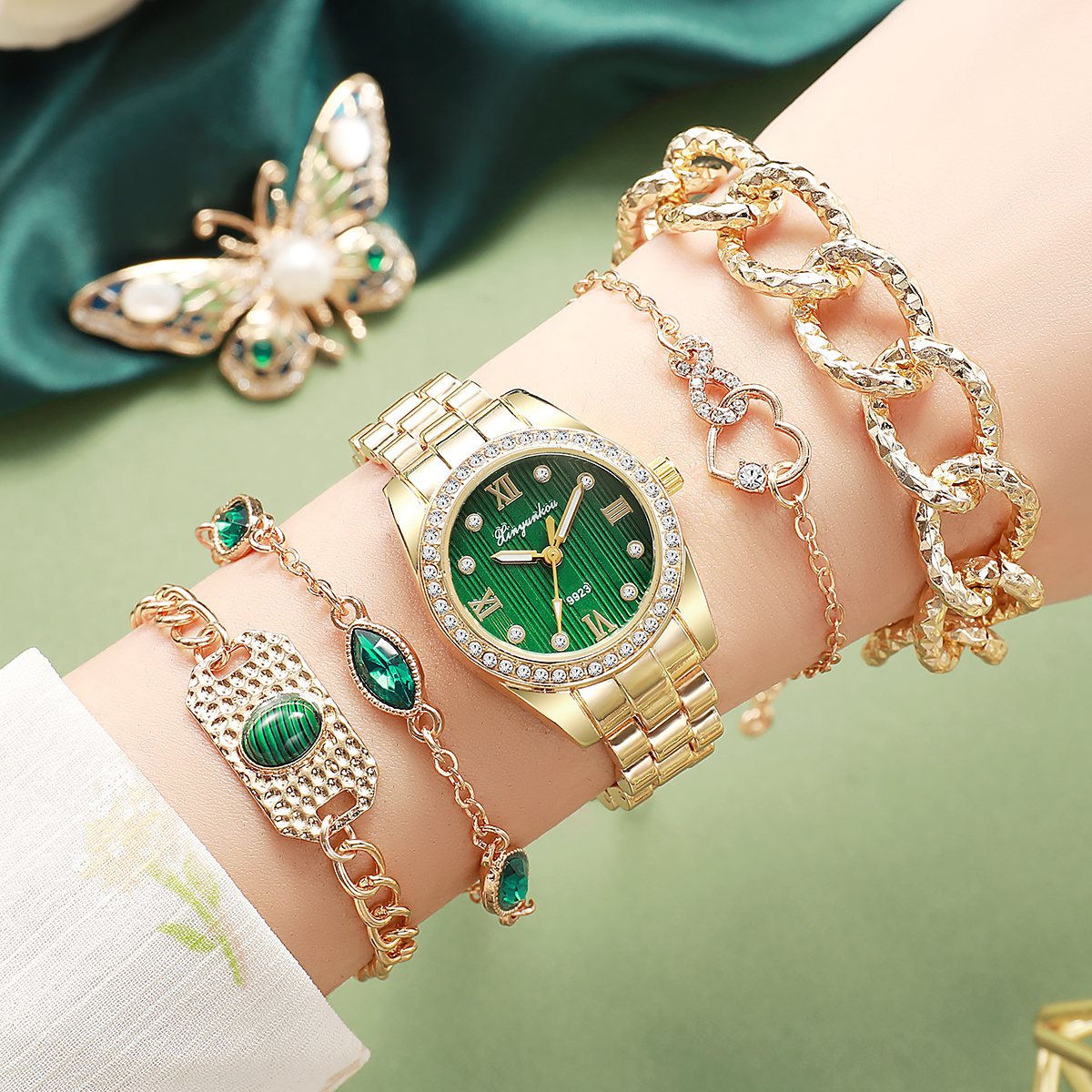 Luxury Two-Tone Green Dial Wat - Luxury Watch With Green Dial incelemesi ve fiyatı