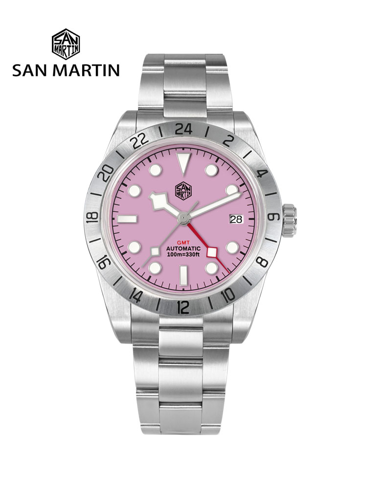San Martin Pink Dial BB GMT NH - Luxury Watch La incelemesi ve fiyatı