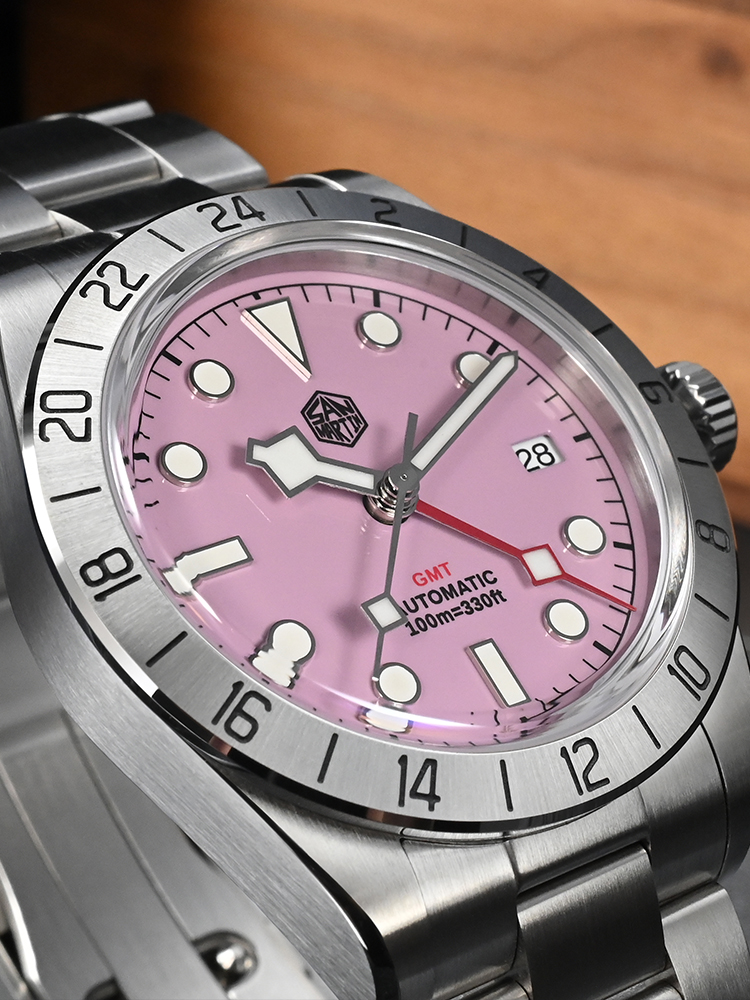 San Martin Pink Dial BB GMT NH - Luxury Watch La incelemesi ve fiyatı