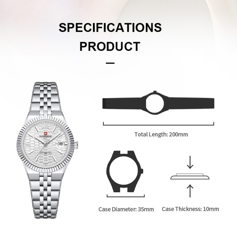 NAVIFORCE NF5079 Women Quartz  - Luxury Watch Black incelemesi ve fiyatı
