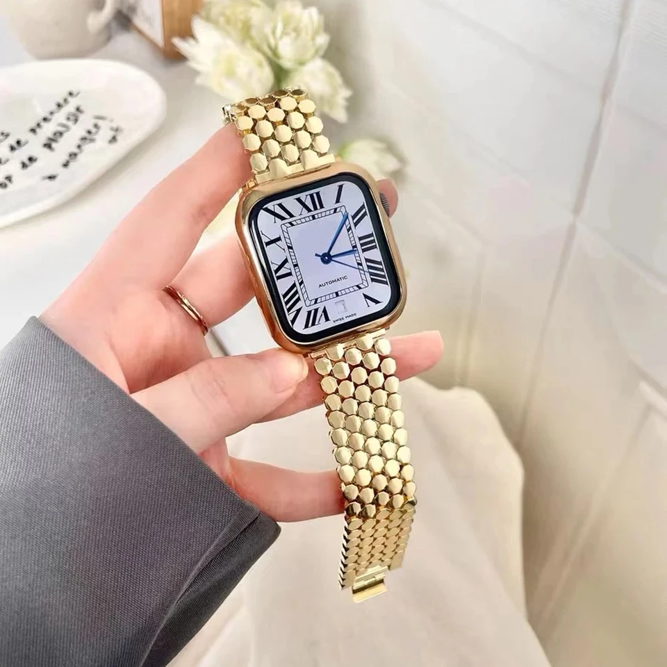 Women Stainless Steel Strap Fo - Luxury Watch Apple Bands incelemesi ve fiyatı