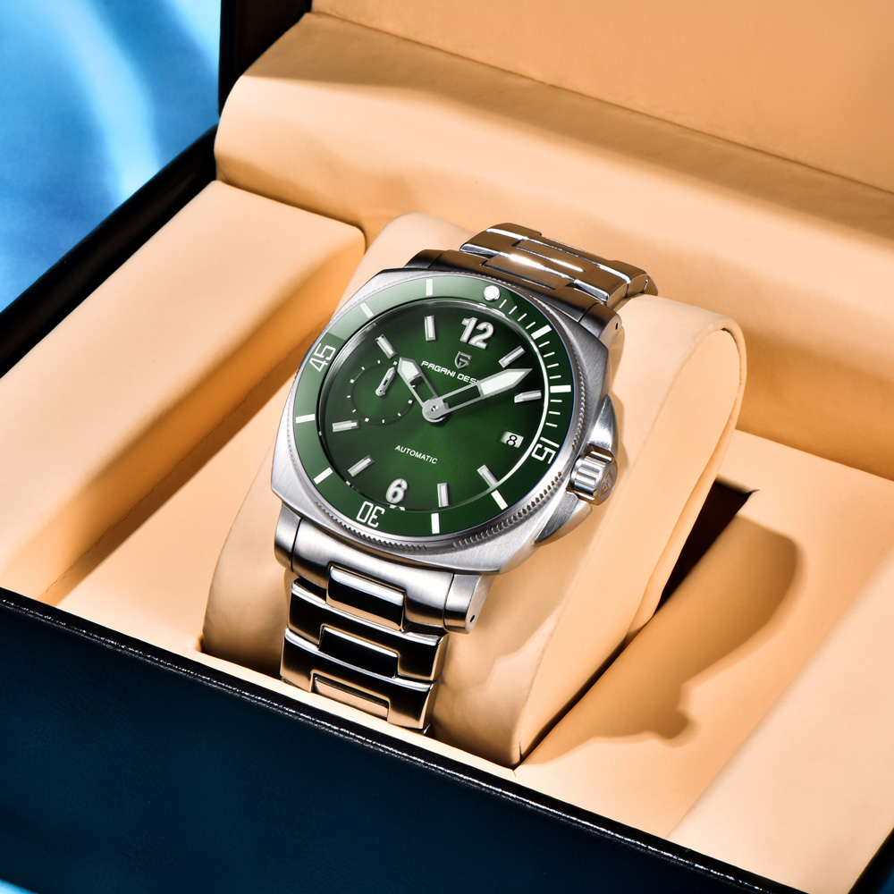 PAGANI DESIGN Men's Watch Luxu - Luxury Watch With Green Dial incelemesi ve fiyatı