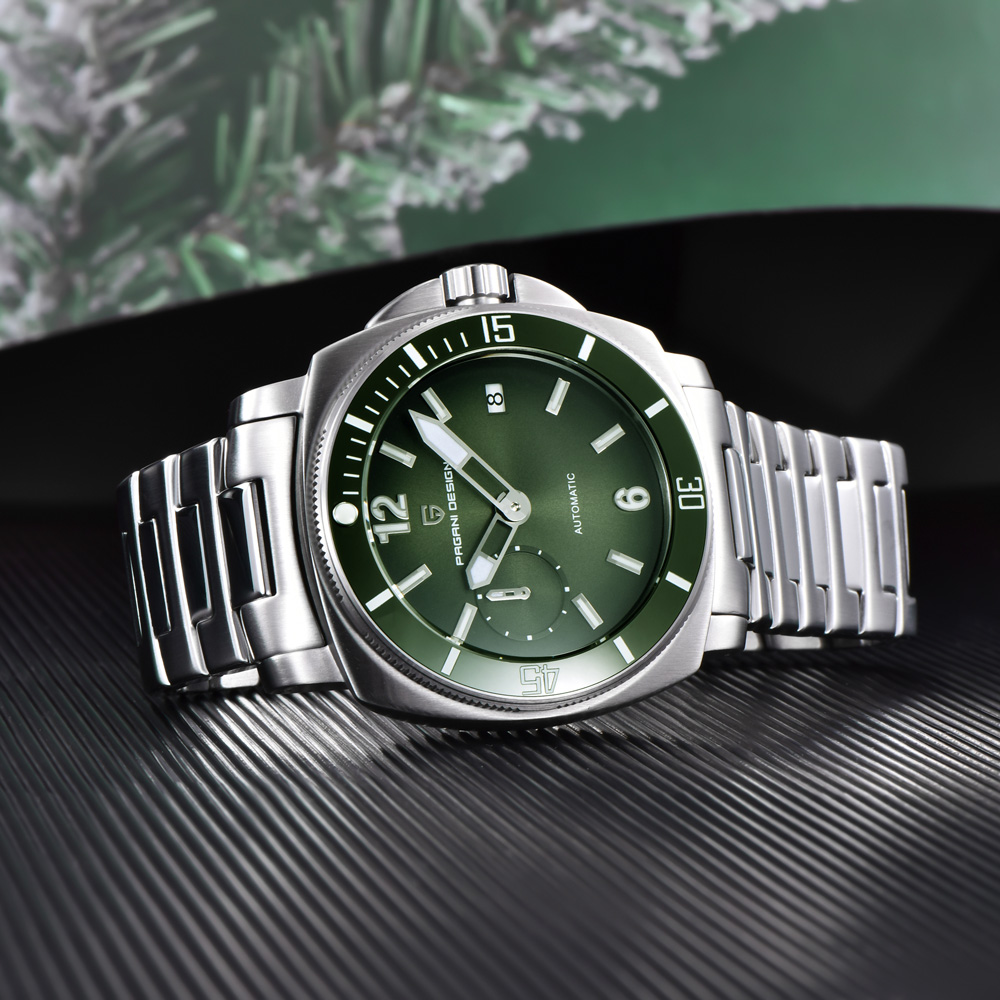 PAGANI DESIGN Men's Watch Luxu - Luxury Watch With Green Dial incelemesi ve fiyatı