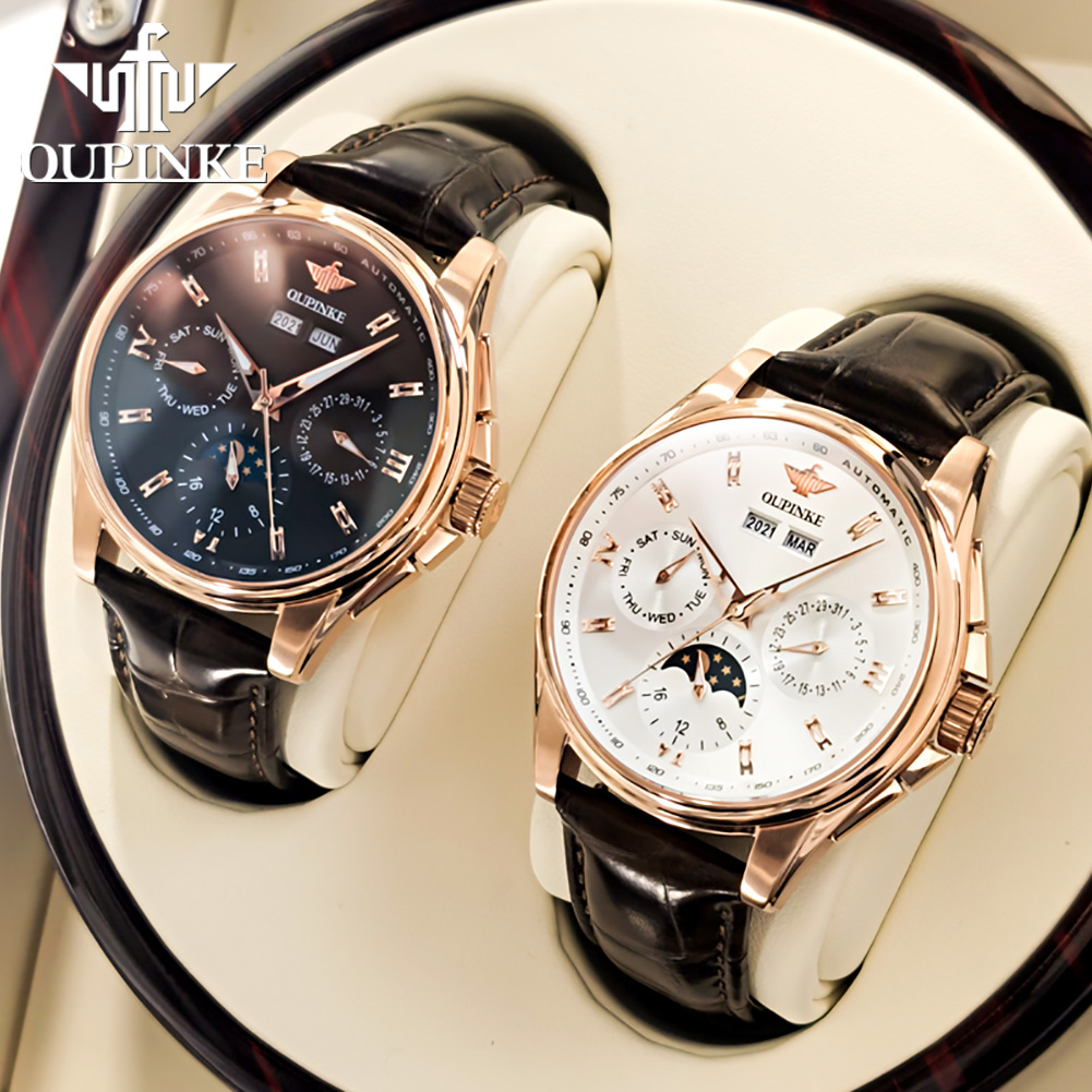 OUPINKE 3189 Men Fully Automat - Moonphase Complication Watch incelemesi ve fiyatı
