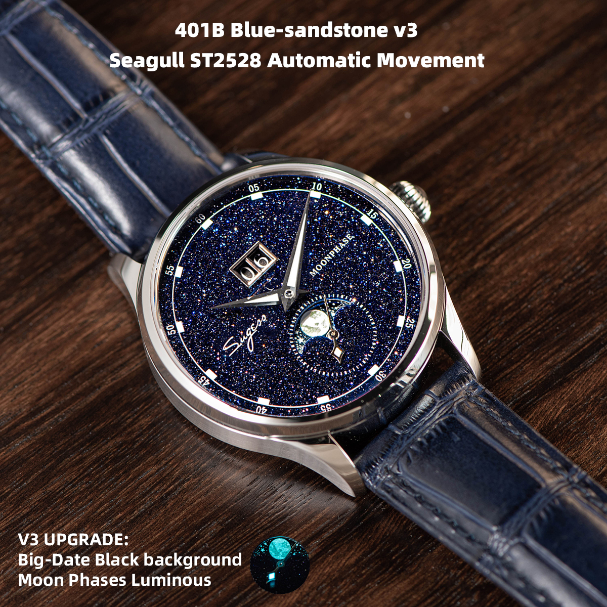 Sugess Origin ST2528 Movement  - Moonphase Complication Watch incelemesi ve fiyatı