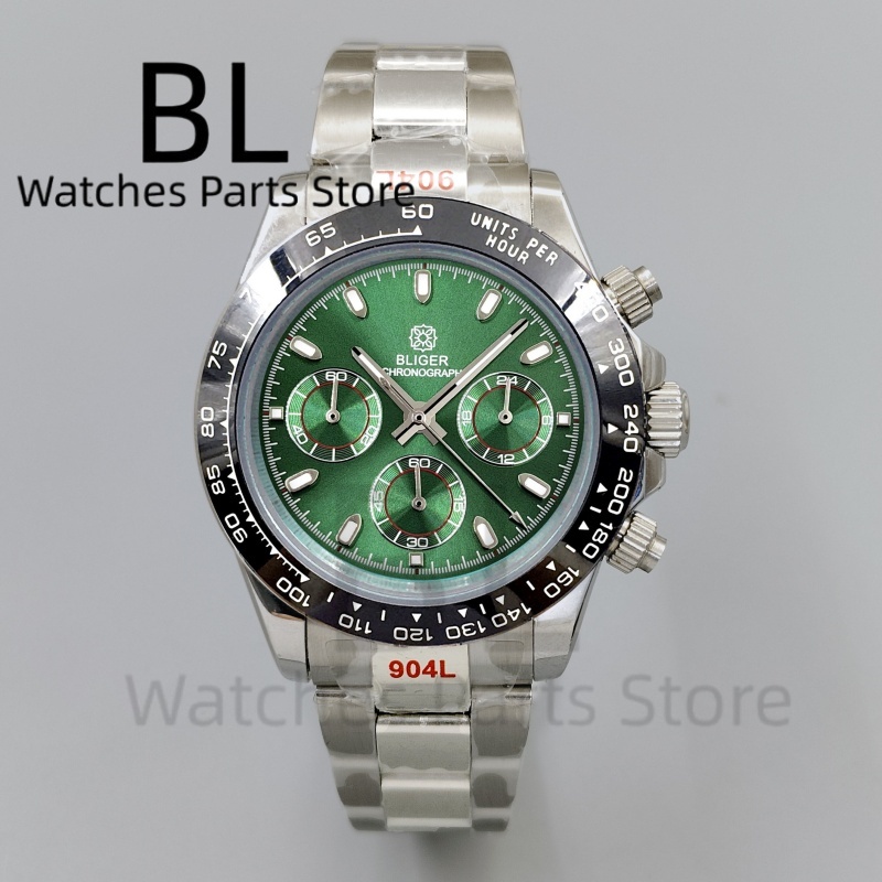 BLIGER 39mm Luxury Green Dial  - Luxury Watch With Green Dial incelemesi ve fiyatı