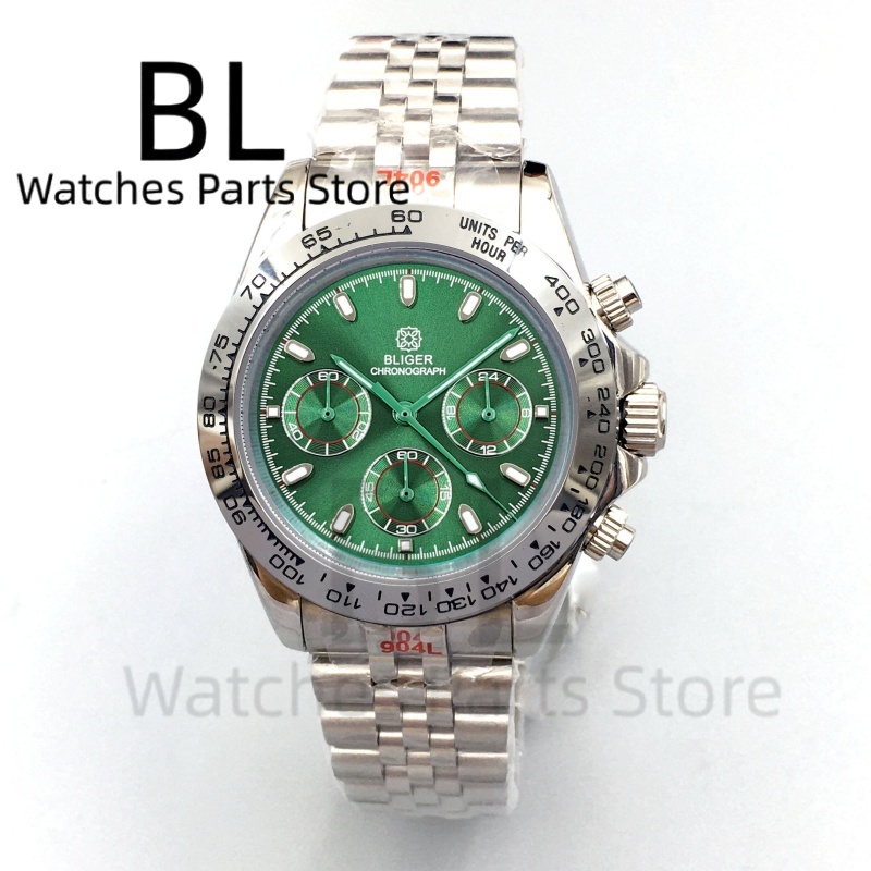 BLIGER 39mm Luxury Green Dial  - Luxury Watch With Green Dial incelemesi ve fiyatı