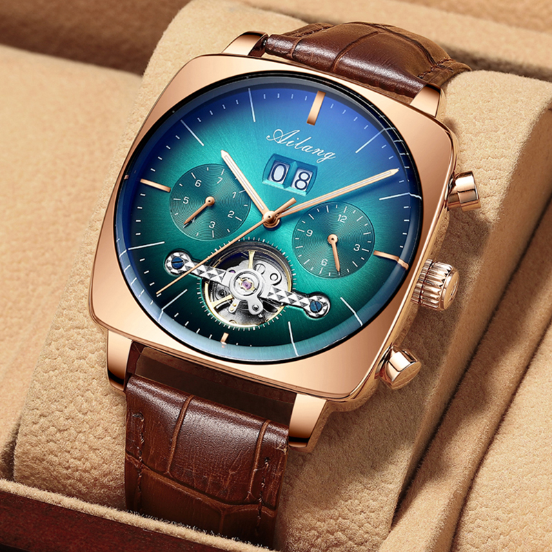 AILANG Fashion Green Big Dial  - Tourbillon Movement Watch incelemesi ve fiyatı
