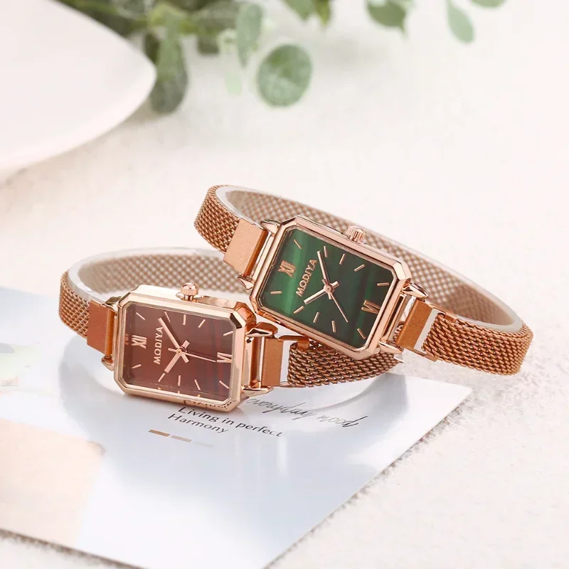 Women Watches Fashion Square L - Luxury Watch With Green Dial incelemesi ve fiyatı