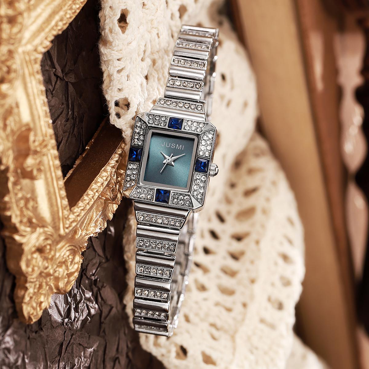 Luxury Gemstone Square Women's - Luxury Watch With Green Dial incelemesi ve fiyatı