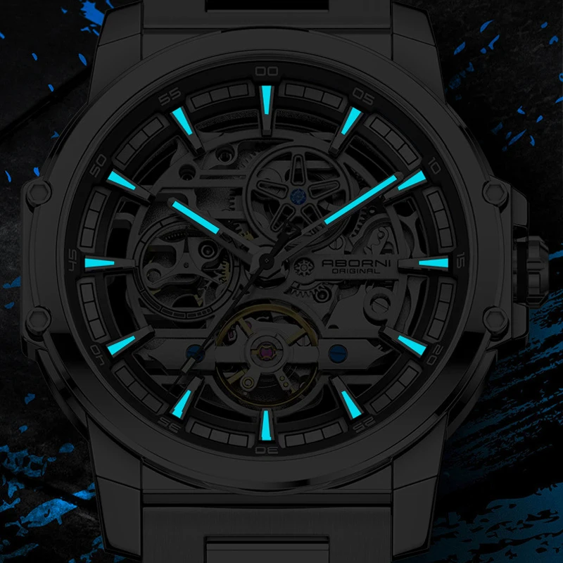 ABORNI 9039 Unique Design Skel - Tourbillon Movement Watch incelemesi ve fiyatı