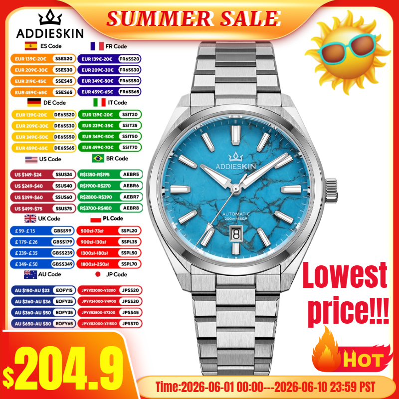 AddiesKIN K010 Turquoise Dial  - Luxury Watch Engraving incelemesi ve fiyatı
