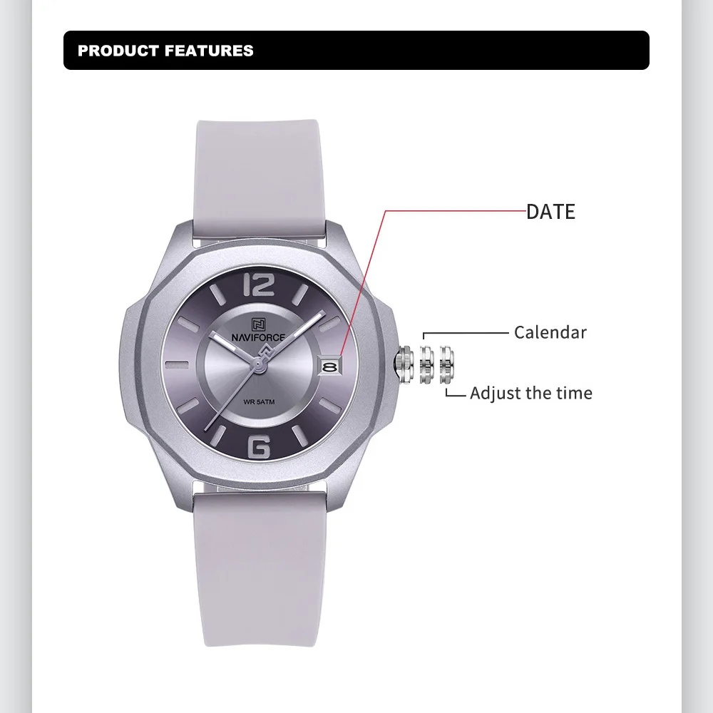 NAVIFORCE 7107 Watch for Women - Luxury Watch Black incelemesi ve fiyatı