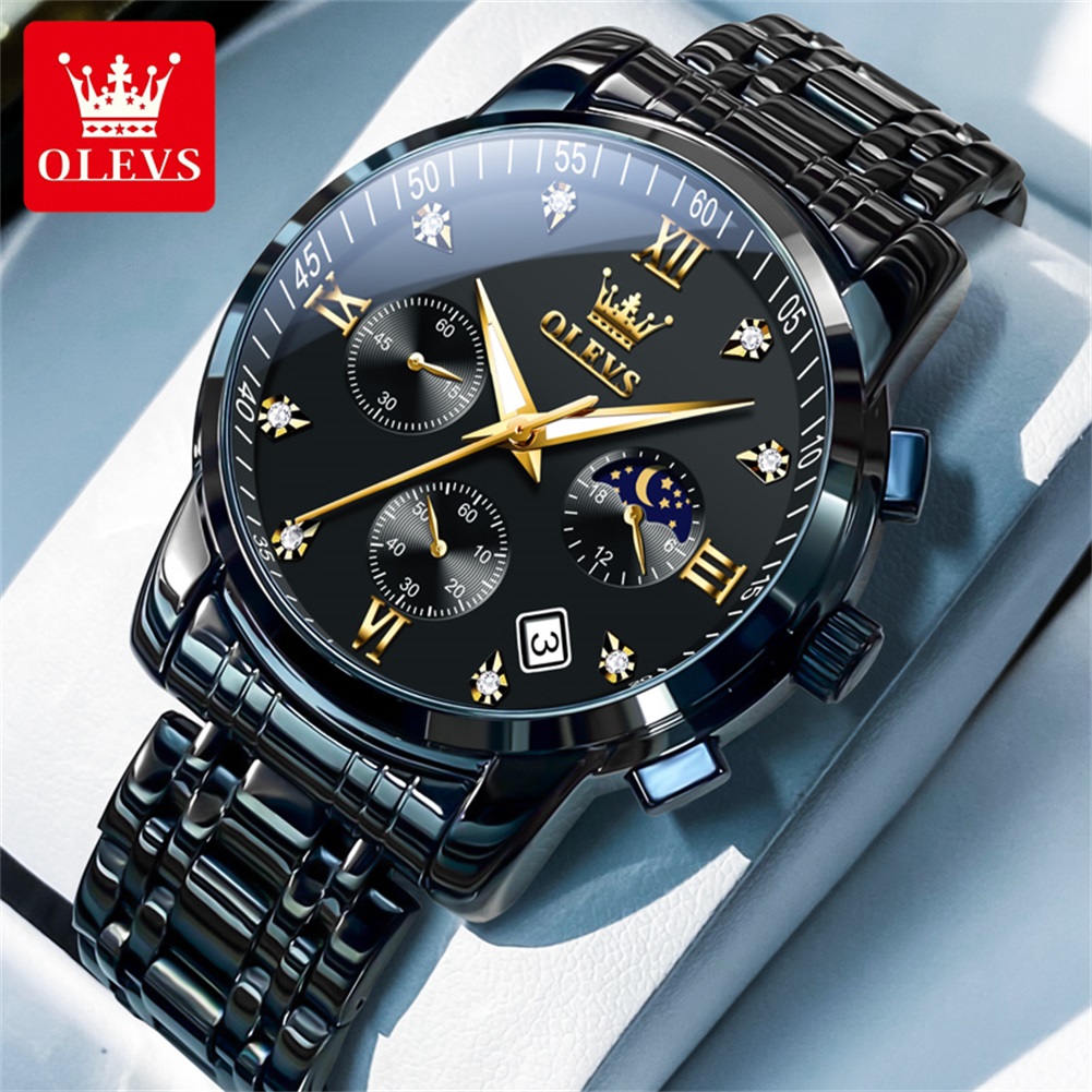 OLEVS Popular men's watches st - Luxury Watch Black incelemesi ve fiyatı
