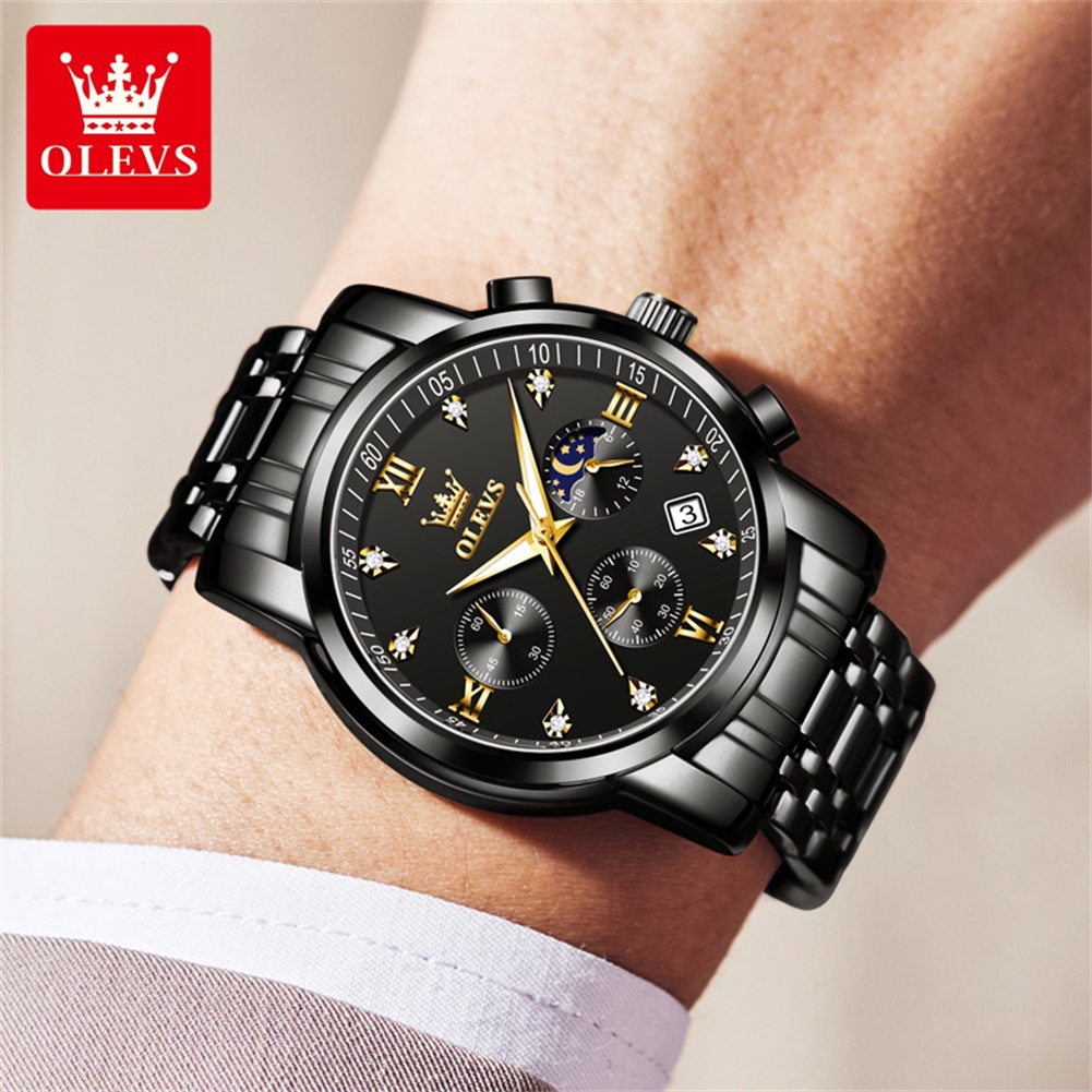 OLEVS Popular men's watches st - Luxury Watch Black incelemesi ve fiyatı