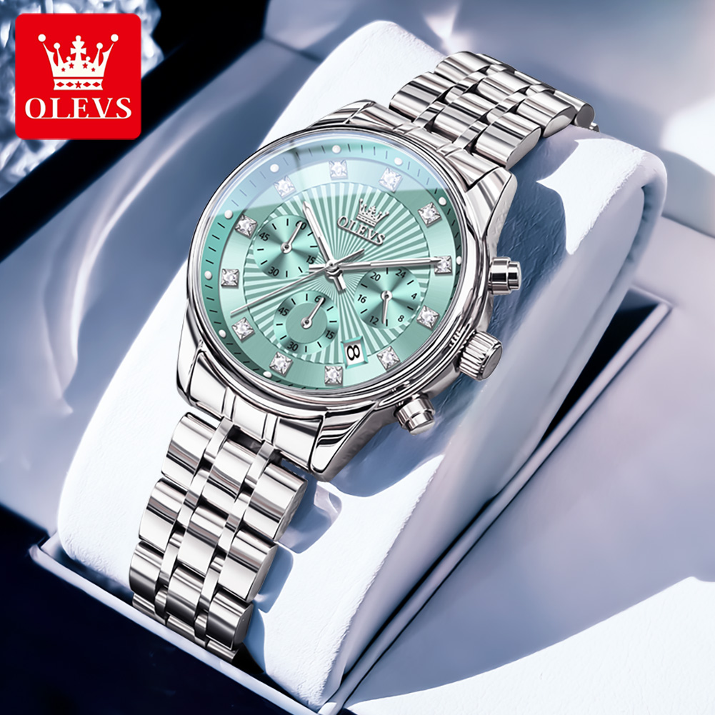 OLEVS Womens Watches Fashion L - Luxury Watch With Green Dial incelemesi ve fiyatı