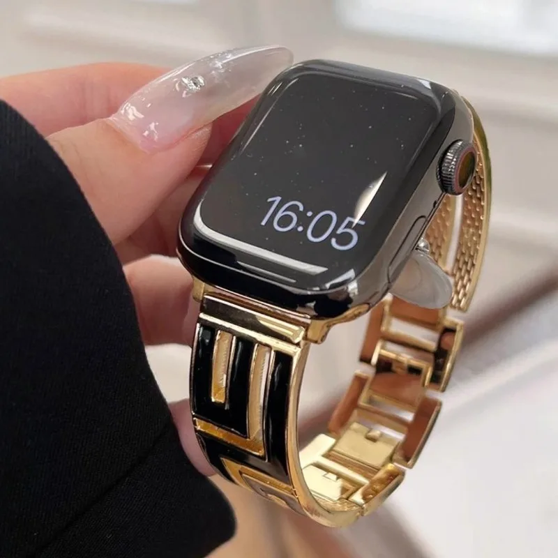 Luxury Metal Strap For Apple W - Luxury Watch Apple Bands incelemesi ve fiyatı