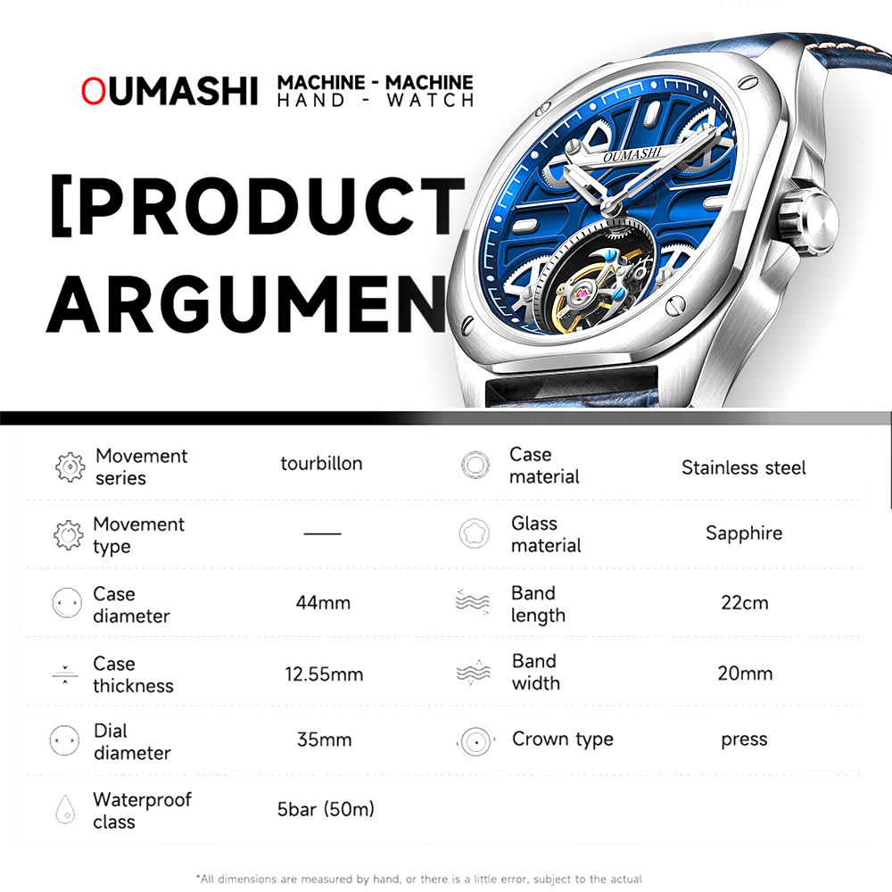 41mm Luxury men's watch Tourbi - Tourbillon Movement Watch incelemesi ve fiyatı