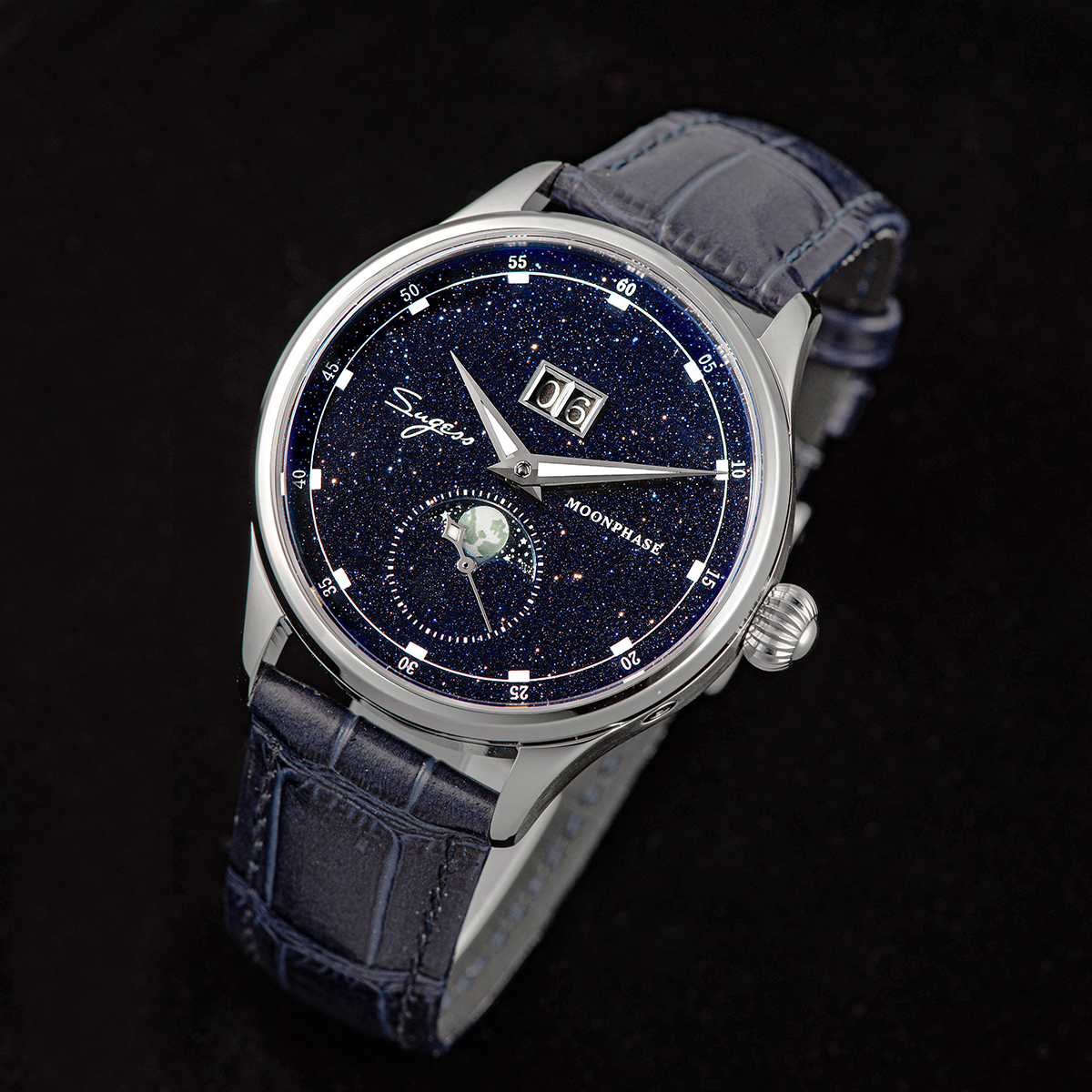Sugess 2022 Luxury Man Watch M - Moonphase Complication Watch incelemesi ve fiyatı