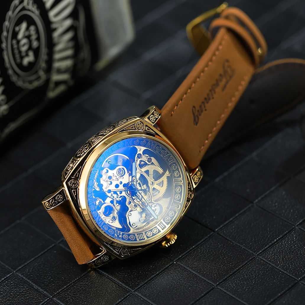 Forsining Gold Skeleton Mechan - Luxury Watch Engraving incelemesi ve fiyatı