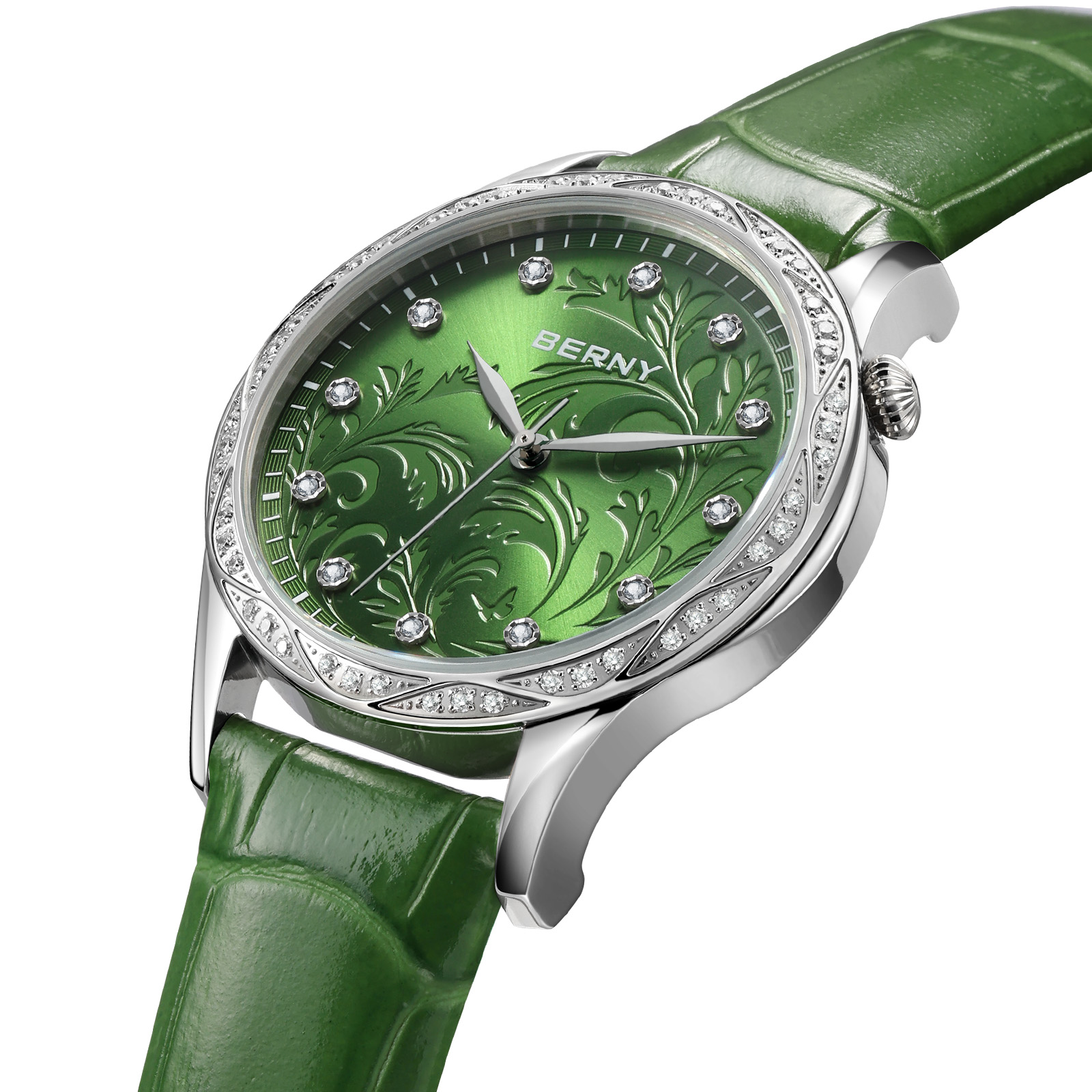BERNY Women‘s Quartz Watch Gre - Luxury Watch With Green Dial incelemesi ve fiyatı